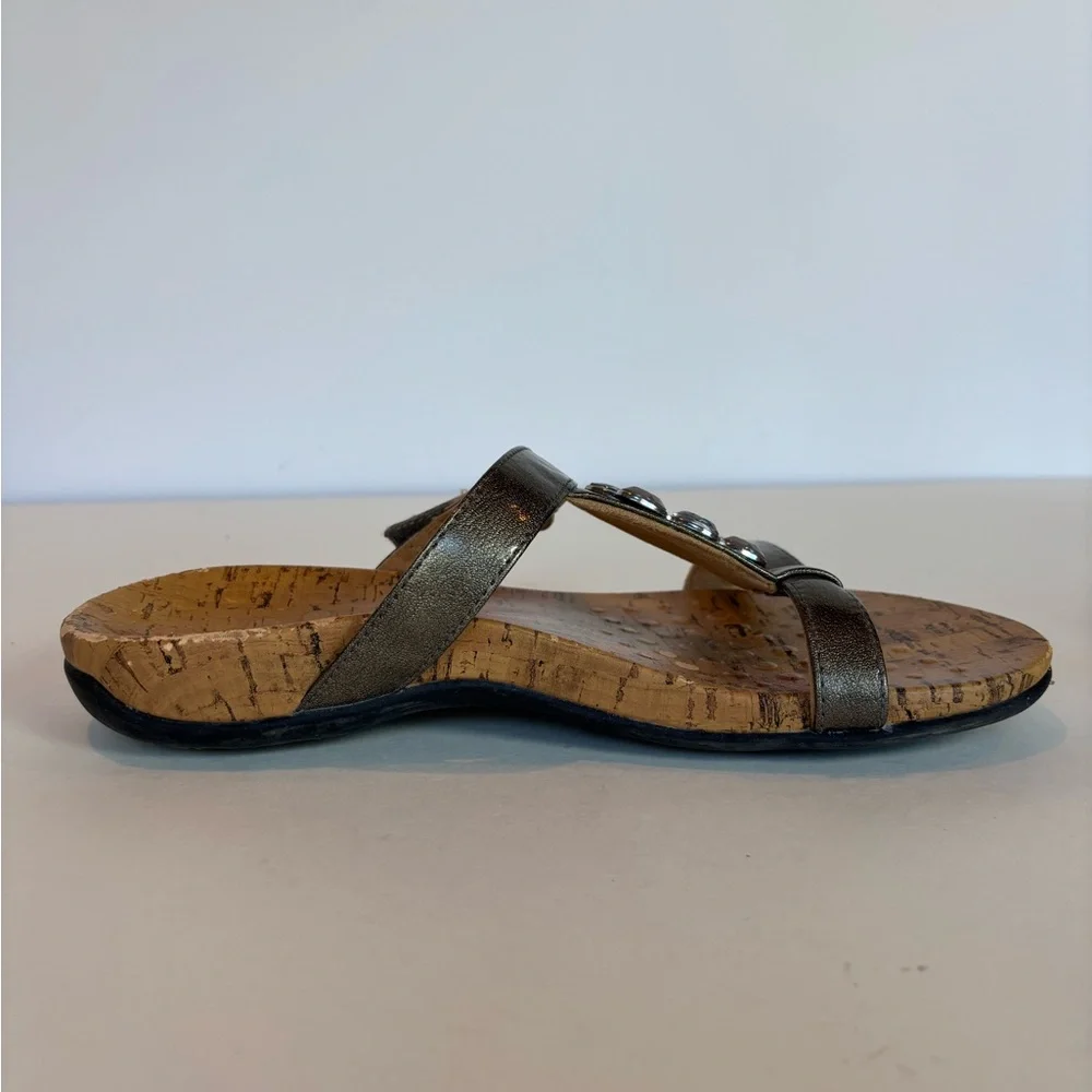 Vionic Viviana Bronze Embellished Sandals Size 8